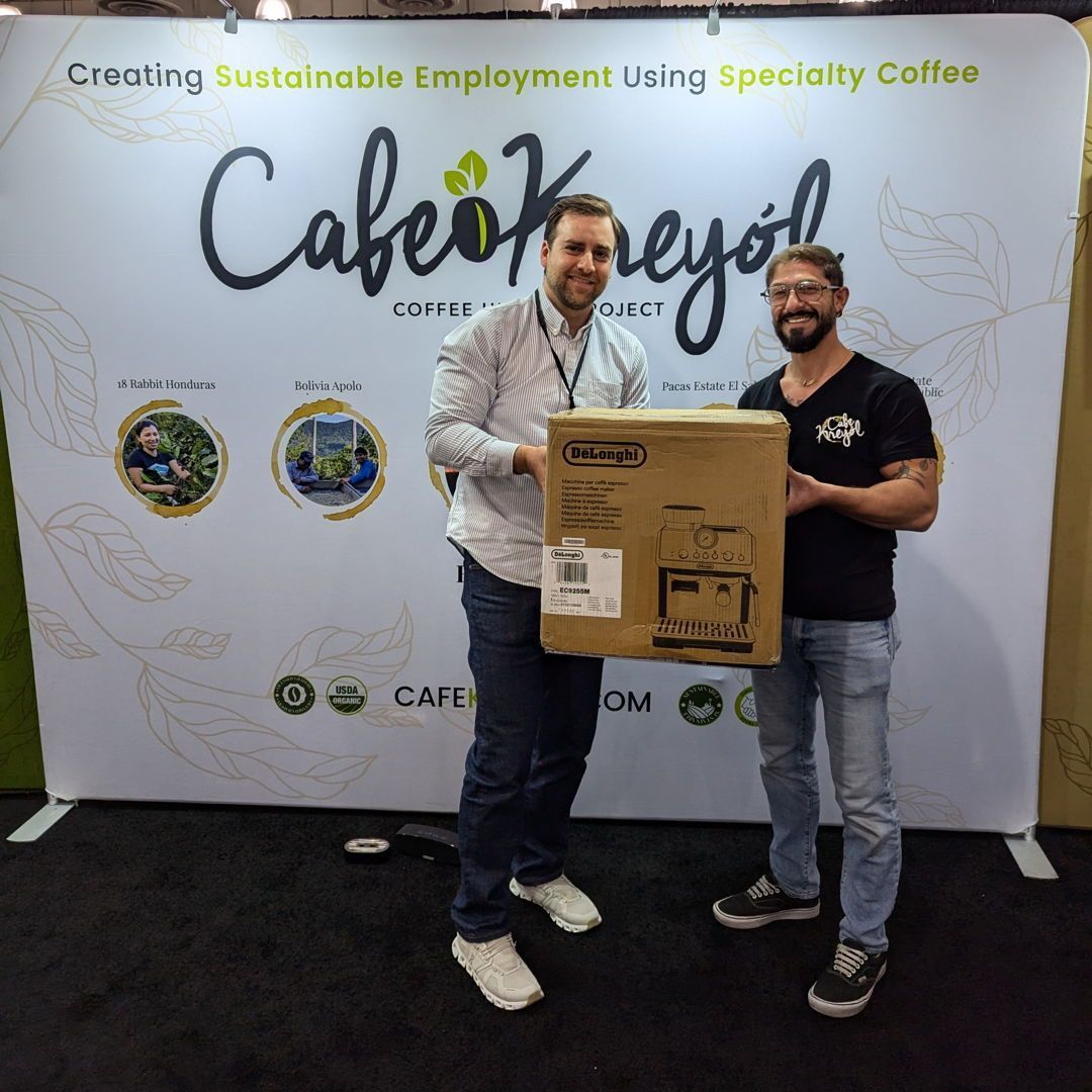 Check out our stand #334 at Coffee Fest Portland for your shot at winning a DeLonghi espresso machine for your home! Don't miss this opportunity! #CoffeeFest #PortlandEvents