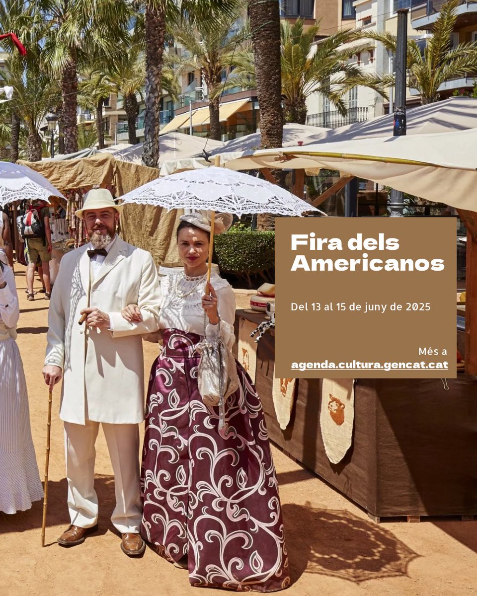 🎉 Lloret es vesteix per a la Fira dels Americanos!

🌴 Un cap de setmana ple de ritme, cultura i història indiana:

Amb mercat 🛍️ cercaviles 🎺 música🎧espectacles🎭rutes 🗺️, tallers de ball 💃...
<a href="/lloretturisme/">Lloret Turisme</a> <a href="/Lloret_de_Mar/">Ajuntament de Lloret de Mar</a> 
agenda.cultura.gencat.cat/content/agenda…