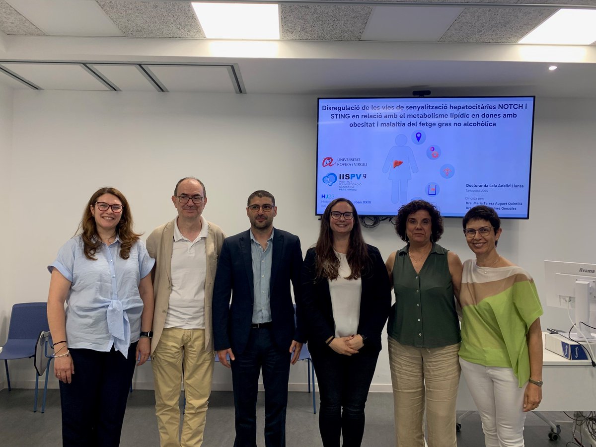Hospital Universitari Joan XXIII (@hjoan23) on Twitter photo 🎓 La Dra. Laia Adalid, metge d’Anatomia Patològica a l’Hospital Joan XXIII i l’Hospital Verge de la Cinta, ha defensat amb èxit la seva tesi doctoral sobre obesitat i fetge gras no alcohòlic.
🥇 Cum laude per la URV.
🔬 <a href="/GEMMAIRgroup/">GEMMAIR Group</a> 🎓 La Dra. Laia Adalid, metge d’Anatomia Patològica a l’Hospital Joan XXIII i l’Hospital Verge de la Cinta, ha defensat amb èxit la seva tesi doctoral sobre obesitat i fetge gras no alcohòlic.
🥇 Cum laude per la URV.
🔬 <a href="/GEMMAIRgroup/">GEMMAIR Group</a>