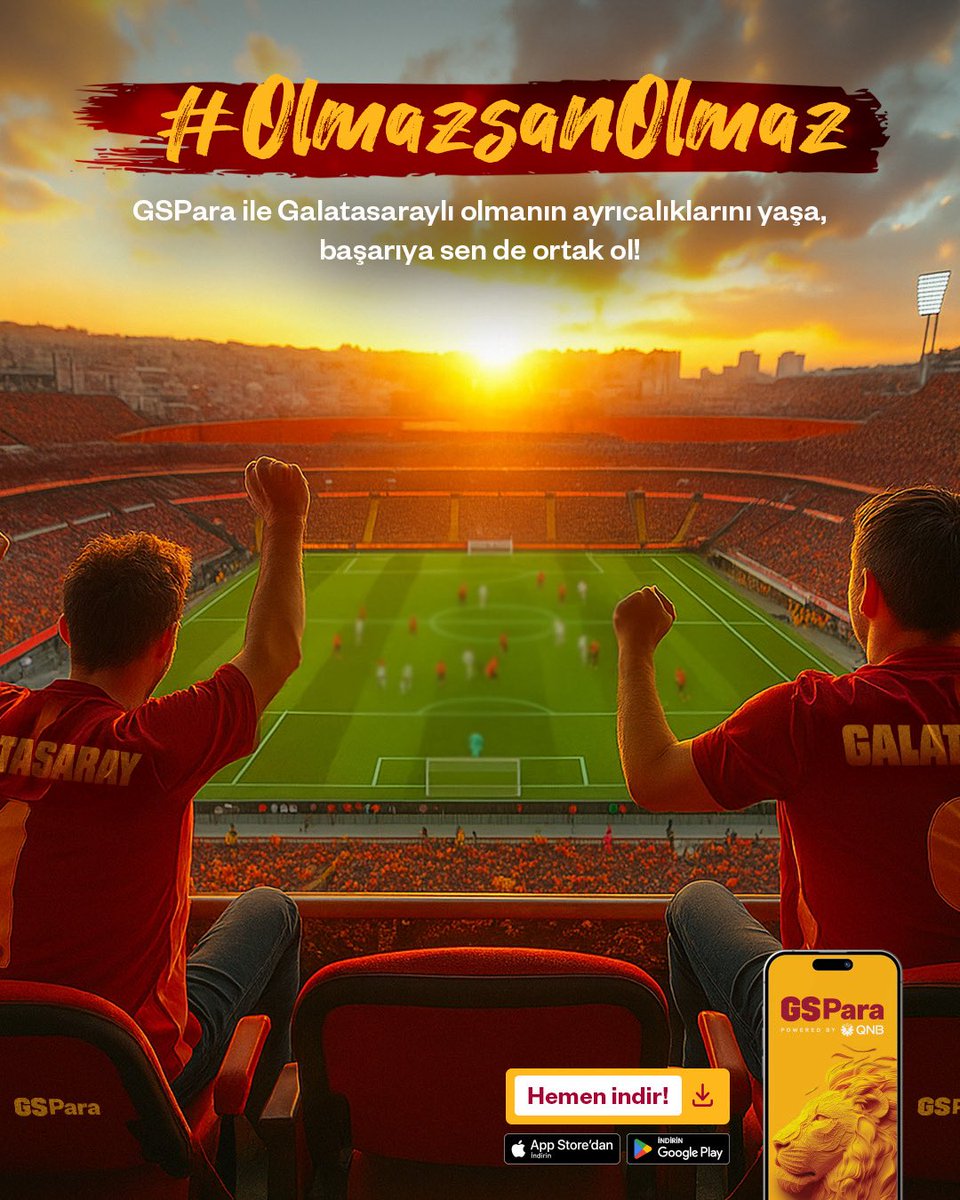 GSPara, Galatasaraylıların bir araya geldiği her yerde! 💛❤️ <a href="/GalatasaraySK/">#5YıldızlıŞampiyon ⭐️⭐️⭐️⭐️⭐️</a> 

Sen de aramıza katıl, Galatasaraylı olmanın ayrıcalıklarını yaşa! #OlmazsanOlmaz 💪

#Galatasaray #GSPara