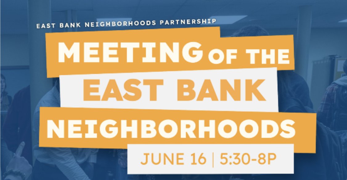 EastBankMpls's tweet image. Agenda for Monday's Meeting of the Neighborhoods at Van Cleve Park- Please Come, Socialize, and Get Involved!
mailchi.mp/eastbankmpls/a…