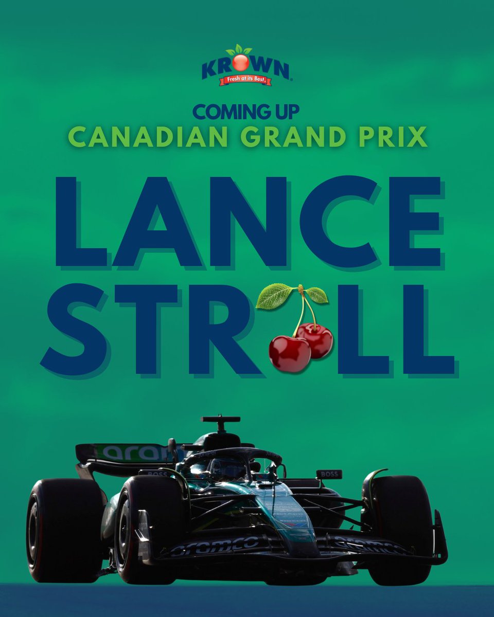 Back home &amp; back on the track 🇨🇦 🏁

Krown Produce Official Ambassador <a href="/lance_stroll/">Lance Stroll</a> is set to take on the circuit at the Canadian Grand Prix!

Fuel your race weekend with some BC cherry-powered bites straight from our growers in the Okanogan!

#Canada #Montreal #BCCherries