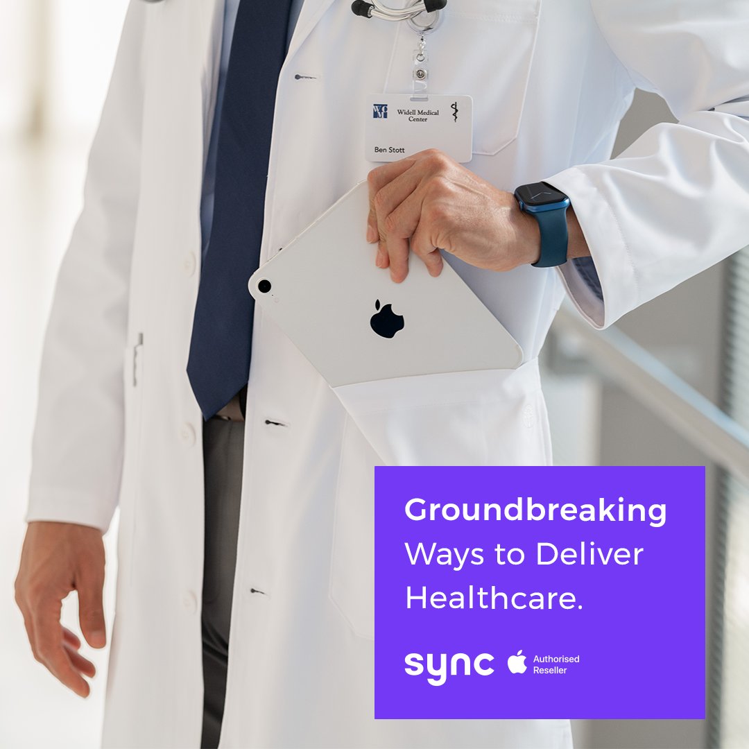 Groundbreaking ways to deliver healthcare 🏥

Apple devices and healthcare apps are bringing more efficiency – and more connection – to the ways medicine is practised, care is delivered and patients engage with their health.

Find out more:
wearesync.co.uk/apple-in-healt…