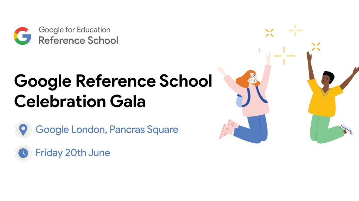Aspire 2Be (@aspire2be) on Twitter photo Just one week to go until the Google Reference School Celebration
Event in London! 🎉
We can’t wait to celebrate the amazing achievements of Google Reference Schools across the UK & Ireland — hosted by @rufio99!
<a href="/GoogleForEdu/">Google for Education</a> #GoogleReferenceSchool
#EdTechCelebration Just one week to go until the Google Reference School Celebration
Event in London! 🎉
We can’t wait to celebrate the amazing achievements of Google Reference Schools across the UK & Ireland — hosted by @rufio99!
<a href="/GoogleForEdu/">Google for Education</a> #GoogleReferenceSchool
#EdTechCelebration