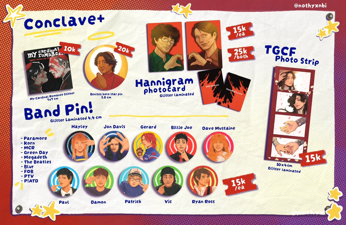 [Like and RT are appreciated!]

POST CFXX HYXNBI PO

🕰️ 13-23 June 
📦 Mail order (3-4 weeks)
📎 forms.gle/nGdEZG7ZFVnGeG…

🎶 MCR, FOB, Blur, Conclave, Hannibal, DMC, PTV, The Beatles, Green Day, P!atd, Gorillaz, South Park, Yakuza, Mouthwashing.

(1/3)
#cfxx #cfxxaftersale