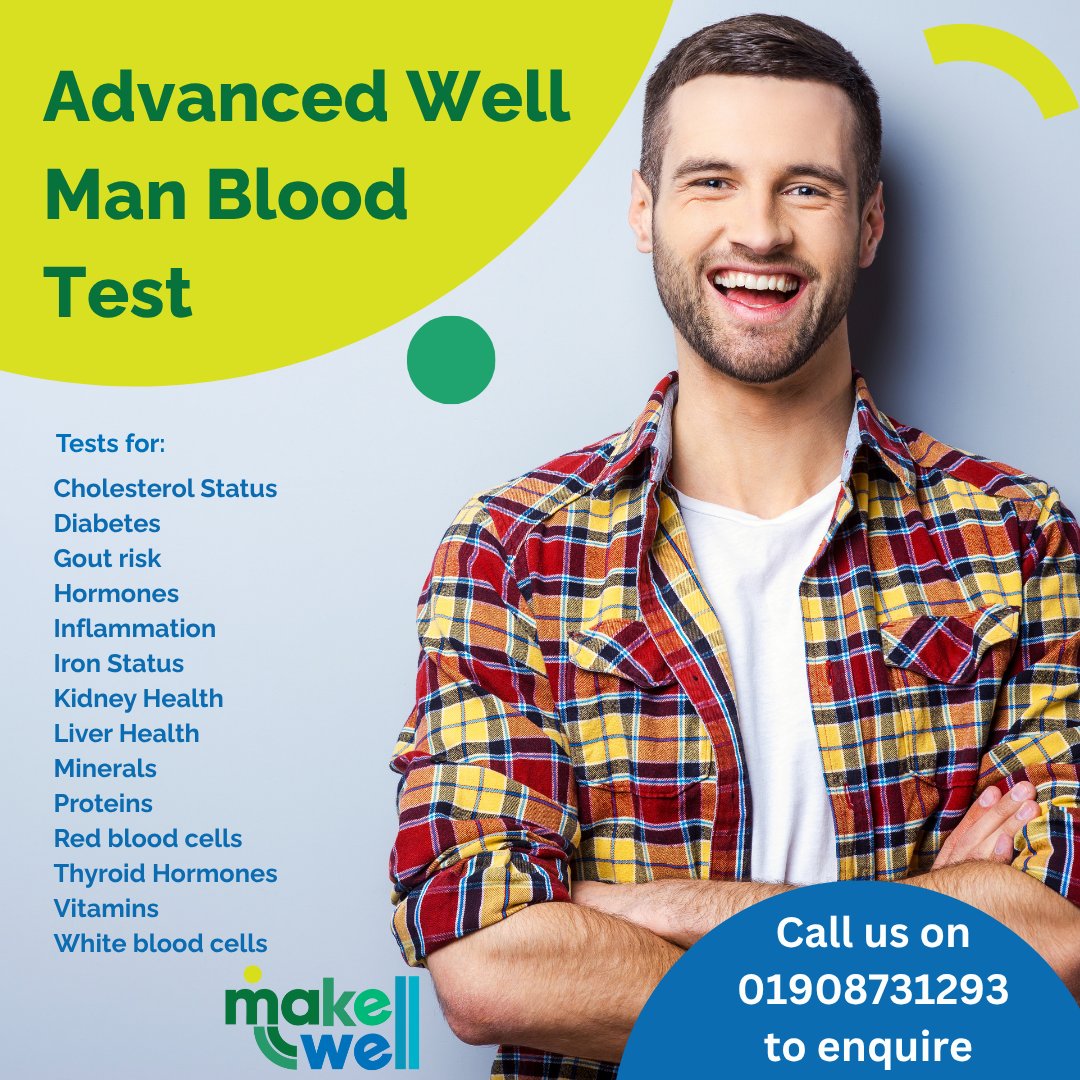 This #menshealthweek take charge of your health with our Advanced Well Man Blood Test — a comprehensive check-up that gives you a detailed look at key markers like hormones, cholesterol, and overall wellness.
Visit our website for more information. wemakewell.co.uk