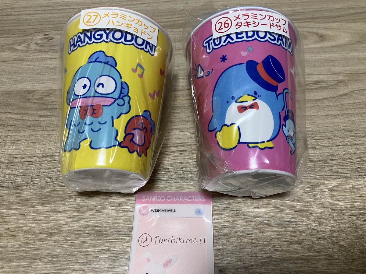 torihikimell's tweet photo. 《交換》
サンリオ はぴだんぶい 当たりくじ
メラミンカップ

【譲】ハンギョドン
　　タキシードサム

【求】あひるのペックル
        ポチャッコ

埼玉県での手渡し交換希望です！
よろしくお願いします🙇‍♀️ https://t.co/xLrwmiRhna