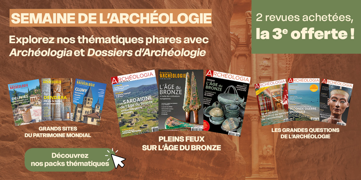 📣 C’est la #SemaineDeLArchéologie !
📚 Pour 2 magazines achetés, le 3ᵉ est offert 
Offre valable du 13 au 29 juin sur nos packs thématiques Archéologia et Dossiers d’Archéologie.

👉À découvrir ici : bit.ly/semaine-archeo…
#archeologie #DossiersDArchéologie #OffreSpéciale