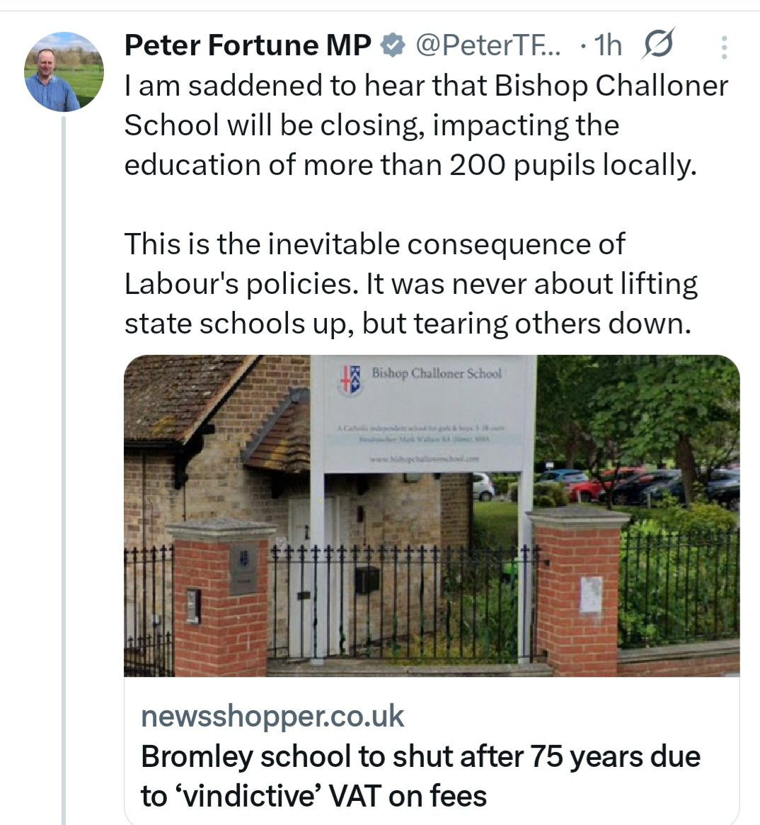 LordRic52's tweet photo. @melvynnewell @Wlbbers @michaelgove With Bishop Challener School in Bromley closing in July

Might @RachelReevesMP have a word with her nearby alma mater Cator Park School about places for Autumn term ..

It's an Outstanding school

Helped Ms Reeves get to @UniofOxford !

@PeterTFortune 
@SamDWebber
@kateferguson4 https://t.co/kLZggQM4sL