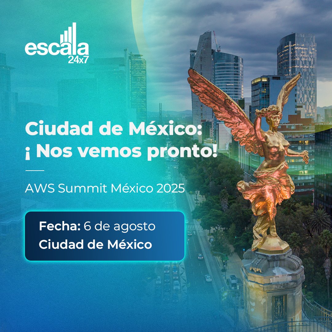 ¿Listo para el evento tech del año?
📍 AWS Summit CDMX 2025

🗓️ 6 de agosto | 📍Centro Banamex
🎯 Charlas, IA, modernización y networking.
🎟️ Entrada gratis, registro obligatorio 👉 ow.ly/hK8250W8M9j

#AWSSummit #AWSMexico #Innovación #Escala24x7 #CloudDoneRight