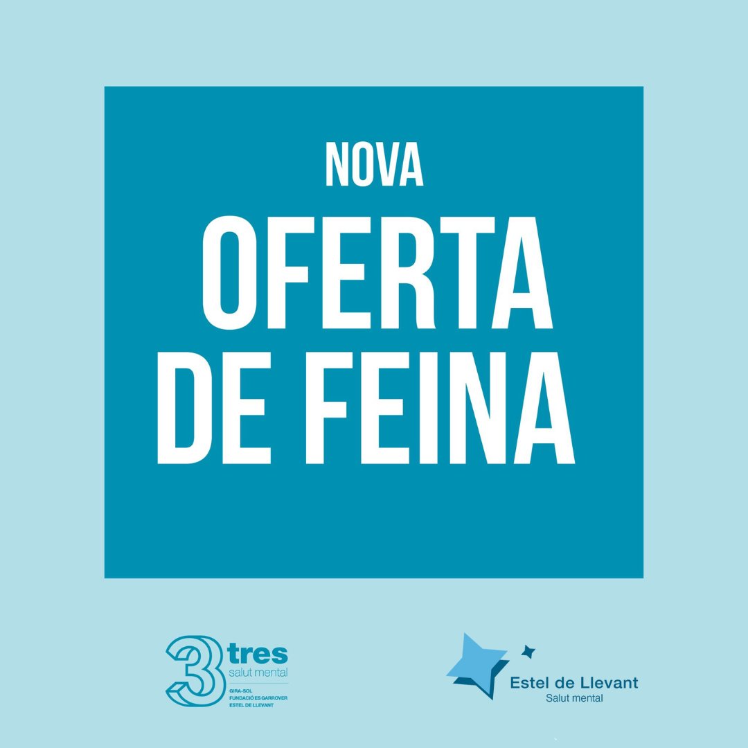 Estel cerca operari/a de neteja.

CVs fins el pròxim dimecres.

Consulta l'oferta i apunta't aquí: 3salutmental.com/estel-cerca-op…