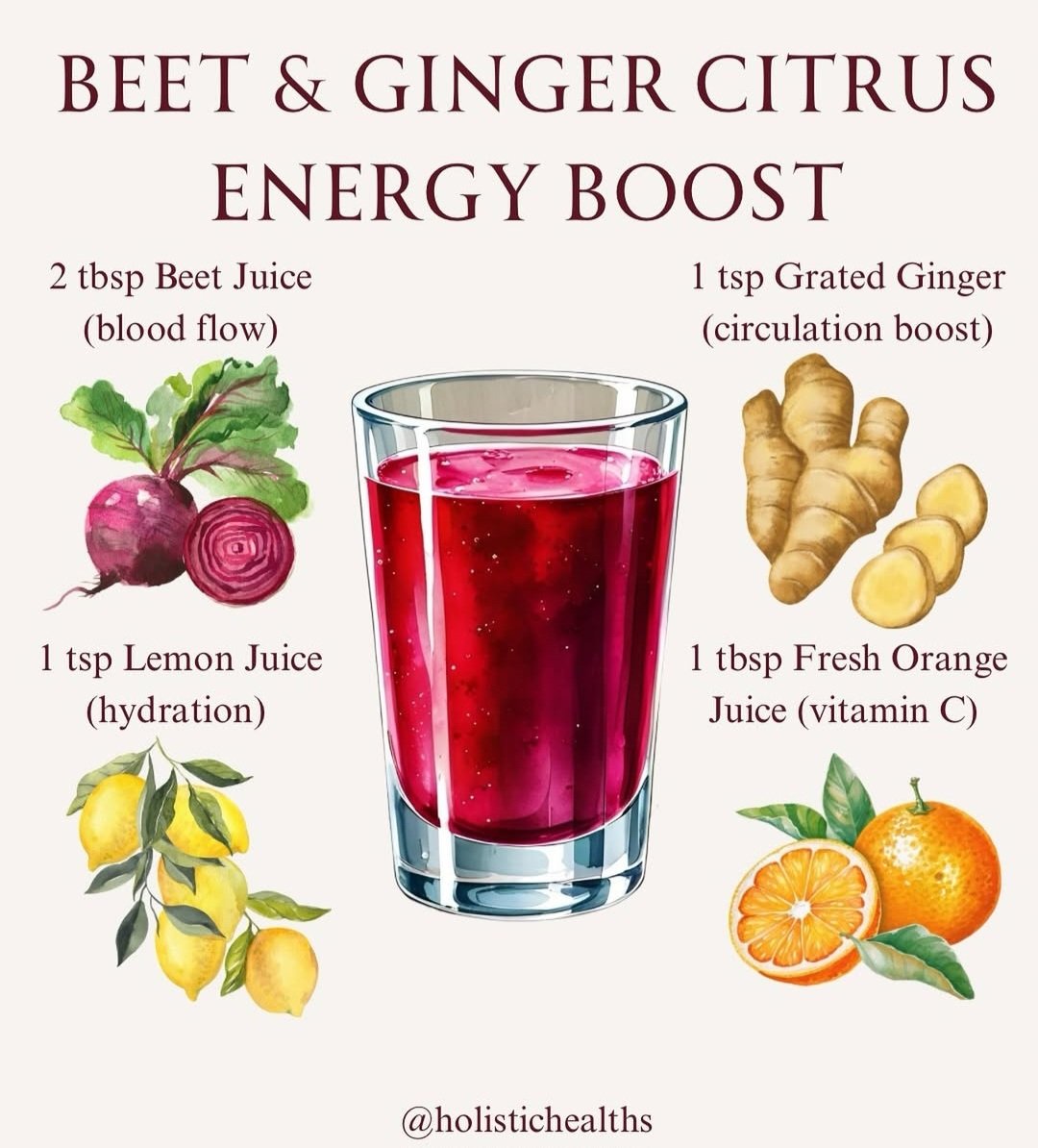Beet &amp; Ginger Citrus Energy Booster✨️🥤