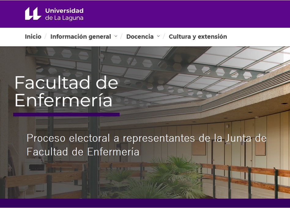Se inicia el proceso electoral a representantes de la Junta de la Facultad de Enfermería de la Universidad de La Laguna.
ull.es/centros/facult…