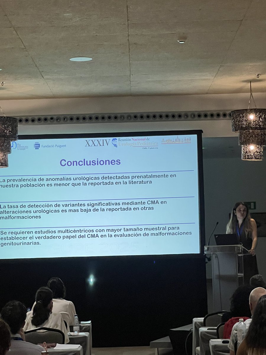La Dra #Yquiroz representando a #uroped <a href="/FPuigvert/">Fundació Puigvert Barcelona</a>  en <a href="/GUPE_AEU/">GUPE AEU</a> por su valioso trabajo sobre microarray 🧬en malformaciones urológicas fetales.
Hallazgos que invitan a repensar las prevalencias y destacan la necesidad de estudios multicéntricos. <a href="/InfoAeu/">AEU</a> 
#GenéticaPrenatal