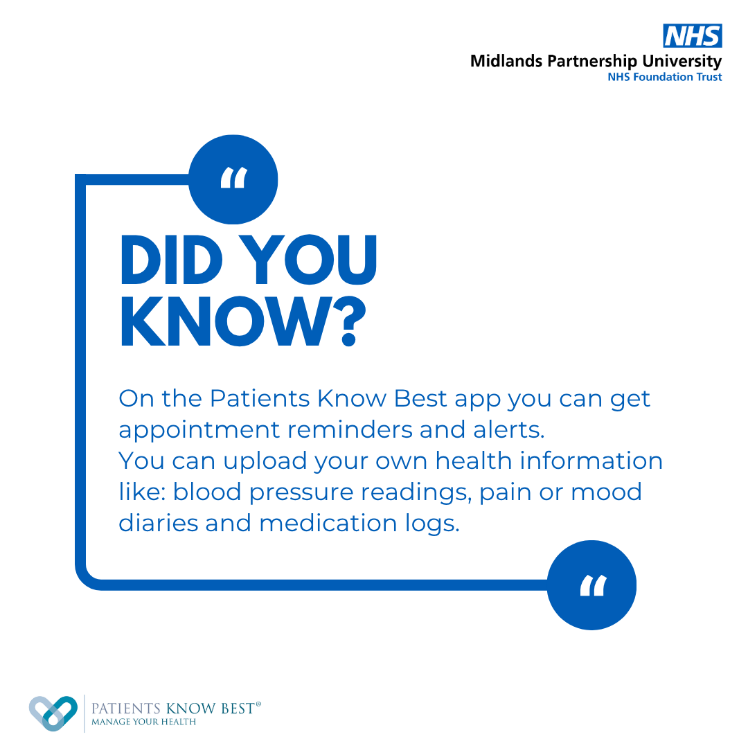MpftDigital's tweet photo. @patientsco Patients Know Best helps you stay connected and informed - all in one place! 📲

Here are some great reasons why you should download it!

Please note not all MPFT services have all features, but there’s still plenty to explore... https://t.co/x4KmU6Ysu8