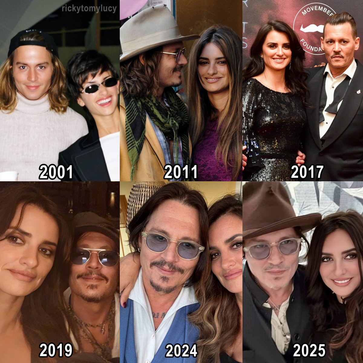 johnny depp and penelope cruz throughout the years &lt;/3