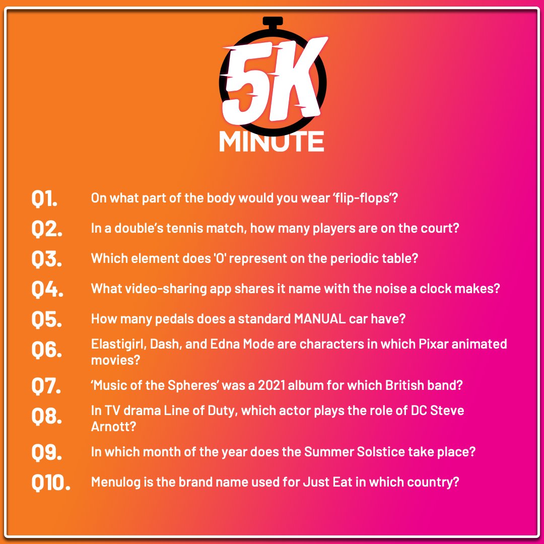 6/10 for Ross on the £5K Minute 🙌🏼
Answers 👉🏼 bit.ly/TayFM-5K-Minute
