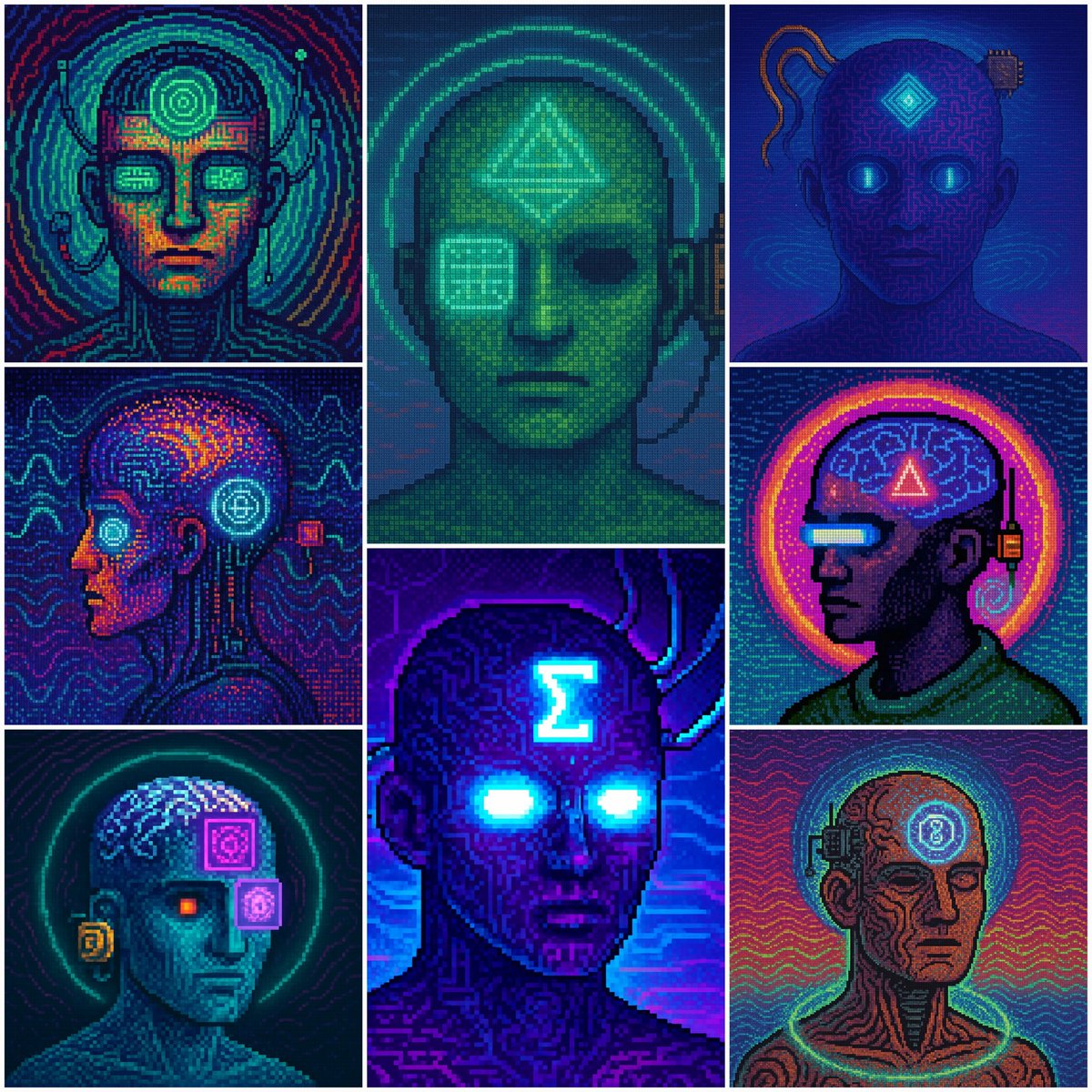 BoundRule_Less's tweet photo. 🧠 NeuroTribes: The Digital Primitives – Phase I
The first 37 avatars have emerged from the forgotten consciousness vaults of 2130.
Pixel-crafted. AI-infused. Spiritually encoded.
https://t.co/6GOGl3DHJS…
 #NFTDrop #PixelArtNFT  #Web3Culture #NFTs #nftart #NFTCommunity #opensea https://t.co/hGiCDbLCVS