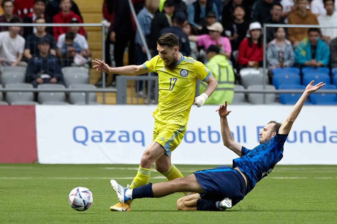 🔙 #OnThisDay

🔥 Three years ago, Kazakhstan claimed a historic win over Slovakia in the UEFA Nations League!

The rest is history 😍

🇰🇿 2:1 🇸🇰
⚽️ 18’ Vorogovsky (1:0)
⚽️ 39’ Astanov (2:0)
⚽️ 51’ Bero (2:1)

#KFFTeam | #BizdinJigitter 💛💙