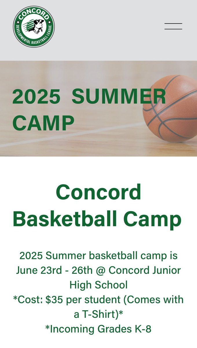 1 more week until Concord Boys Basketball Camp Starts. 😃🏀 

Register today!

cdblbasketball.org/summer-camp