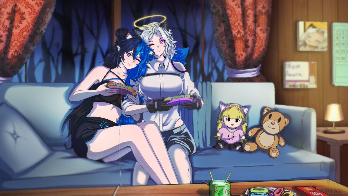 Some special gaming time with my Wife <a href="/Azura_Dadada/">Azura | Vtuber ✨🛸</a>!!!! She is so cute!!!!

Art by <a href="/khione89669/">KHIONE</a>