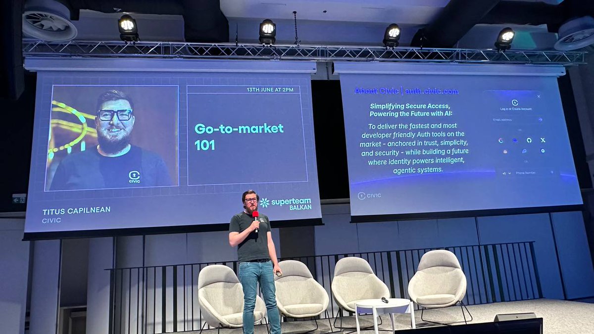 Solana Romania (@solana_ro) on Twitter photo One of the best presentations we've heard at the Bucharest CoHack event: <a href="/titus_k/">Titus Capilnean</a> from <a href="/civickey/">Civic</a> is delivering the Go-to-market 101 at <a href="/SuperteamBLKN/">Superteam Balkan</a>'s Startup Village in Split.
This helped a lot of people achieve understanding of PMF and what to do to get there. Thanks Titusโค๏ธ One of the best presentations we've heard at the Bucharest CoHack event: <a href="/titus_k/">Titus Capilnean</a> from <a href="/civickey/">Civic</a> is delivering the Go-to-market 101 at <a href="/SuperteamBLKN/">Superteam Balkan</a>'s Startup Village in Split.
This helped a lot of people achieve understanding of PMF and what to do to get there. Thanks Titusโค๏ธ
