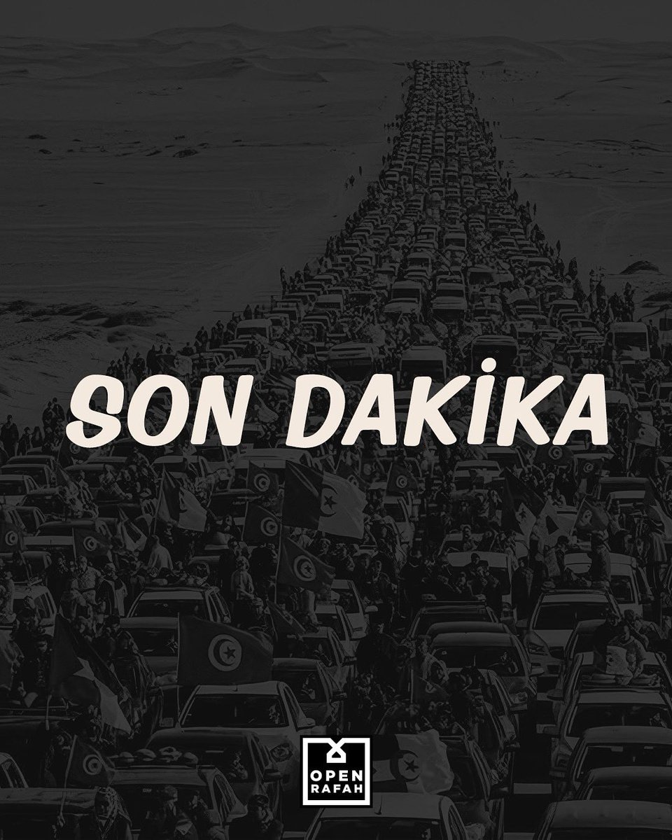 🚨ACİL ÇAĞRI ‼️ ‼️ 

PAYLAŞ YAY VE DESTEK VER!

Mısır'ın İsmailiye şehrinde "Küresel GAZZE Yürüyüşü" için Refah Sınır Kapısı'na yürüyen binlerce katılımcı, kontrol noktasında engellenerek zorla polis araçlarına bindirilmeye çalışılıyor.

Anlık olarak Mısır'dan haber almaya devam