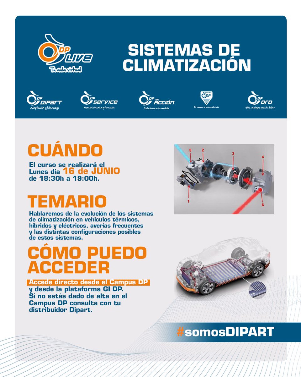 DIPART (@dipartsl) on Twitter photo 📢 ¡Apunta! El lunes 16/6 es lunes de #DPLive 📌
Ahora que estamos en la época más calurosa del año, os daremos algunas pautas sobre los sistemas de climatización 😎
⏰ 18:30-19:00
💻 En el #CampusDP: dipart.es/campus-dp/
¿Te apuntas? 🫵
🔸 #TodosSomosDIPART 🔹 📢 ¡Apunta! El lunes 16/6 es lunes de #DPLive 📌
Ahora que estamos en la época más calurosa del año, os daremos algunas pautas sobre los sistemas de climatización 😎
⏰ 18:30-19:00
💻 En el #CampusDP: dipart.es/campus-dp/
¿Te apuntas? 🫵
🔸 #TodosSomosDIPART 🔹
