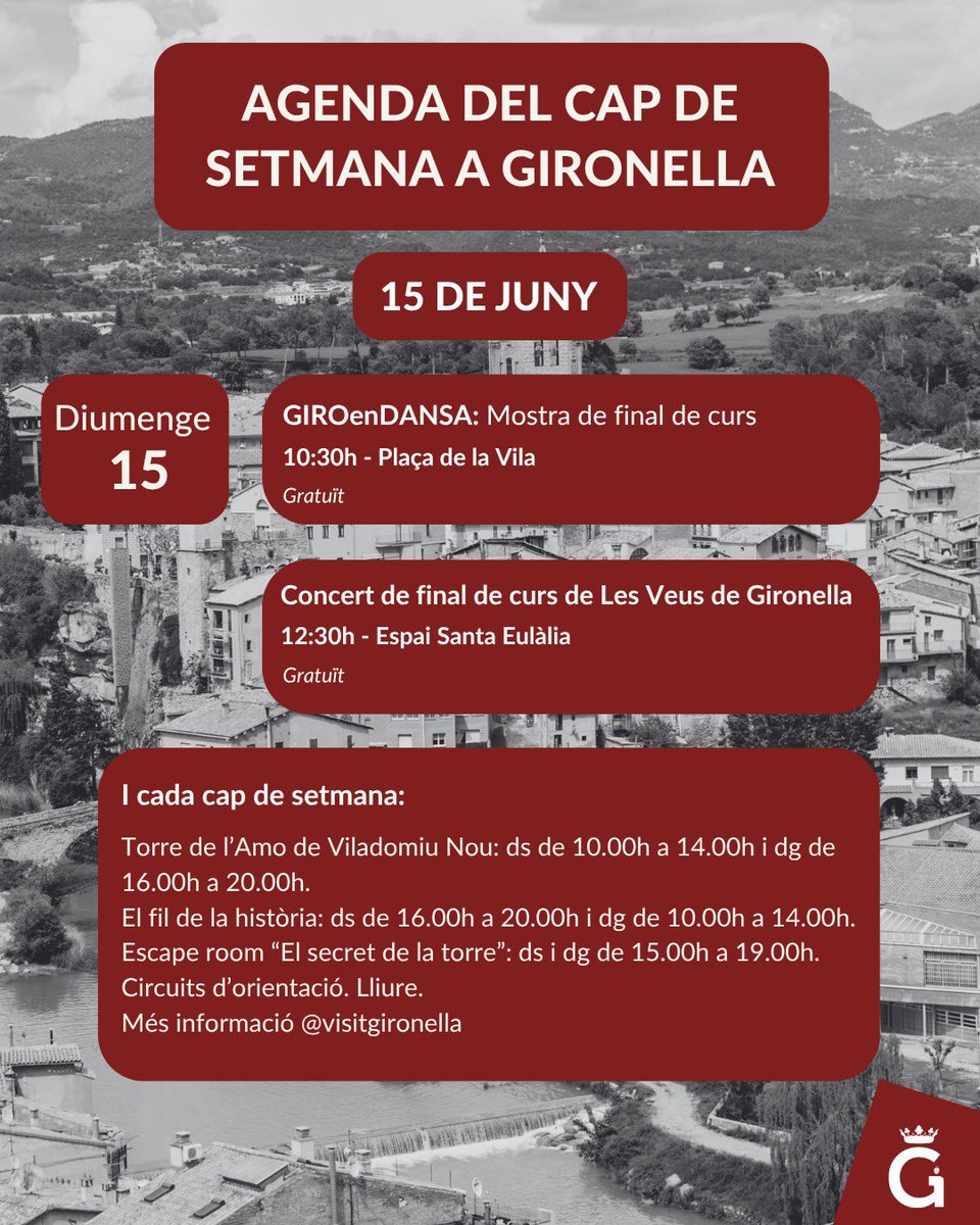 📢  Activitats del cap de setmana a Gironella