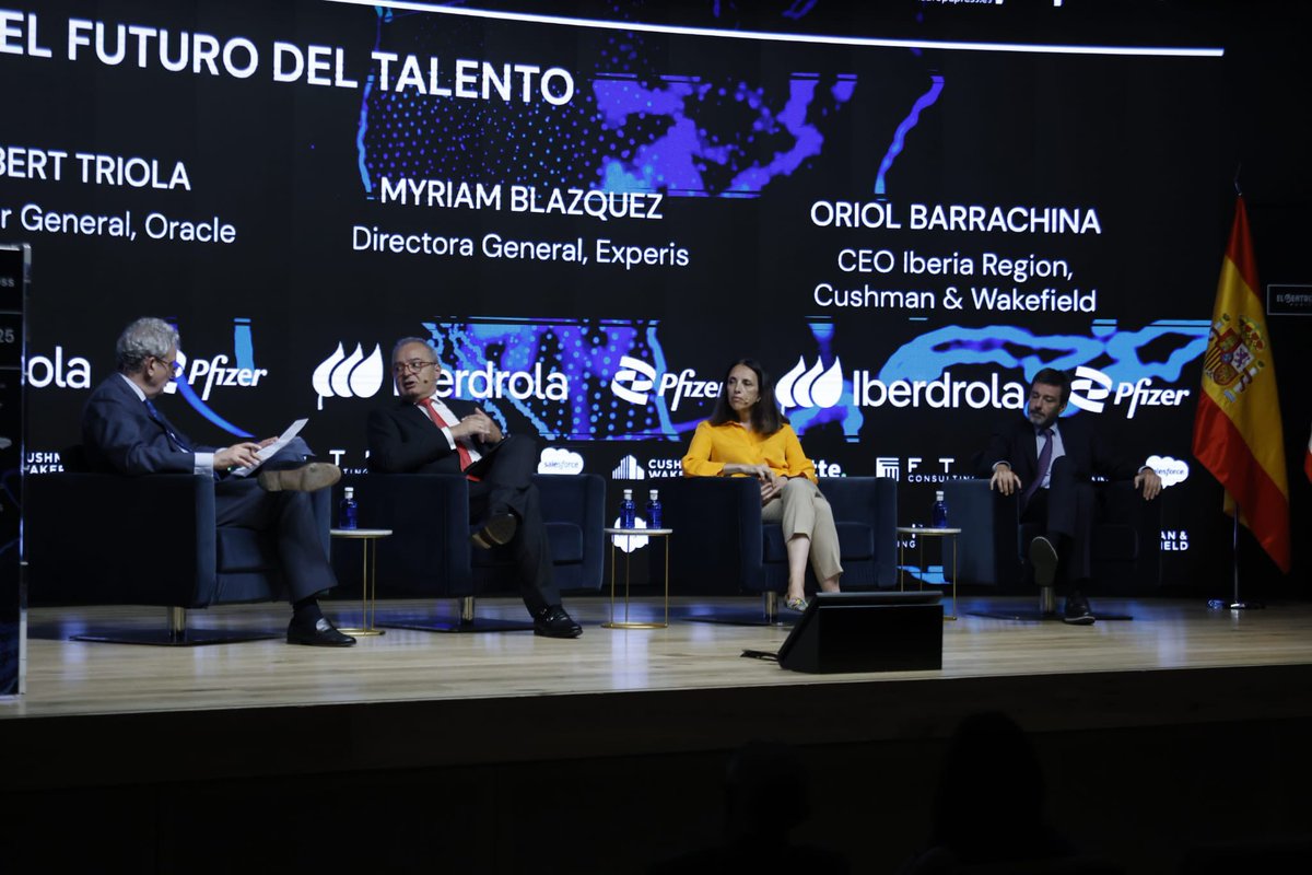 AmChamSpain (@amchamspain) on Twitter photo Empieza el panel “El Futuro del Talento” con el Presidente de Russell Reynolds, el Director General <a href="/Oracle/">Oracle</a> , la Directora General <a href="/ExperisES/">Experis España</a> y el CEO Iberia Region de <a href="/CushWakeSPAIN/">Cushman & Wakefield</a>
#Globaltrends2025 Empieza el panel “El Futuro del Talento” con el Presidente de Russell Reynolds, el Director General <a href="/Oracle/">Oracle</a> , la Directora General <a href="/ExperisES/">Experis España</a> y el CEO Iberia Region de <a href="/CushWakeSPAIN/">Cushman & Wakefield</a>
#Globaltrends2025