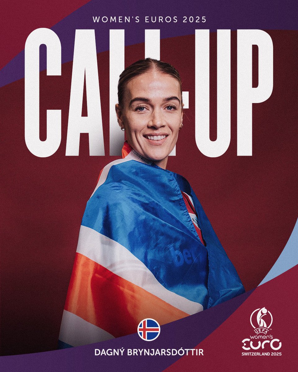 Another Euros awaits for Dagný Brynjarsdóttir! 👏

Congratulations to Dags on her #WEURO2025 call-up  - her fourth with Iceland 🇮🇸🤩
