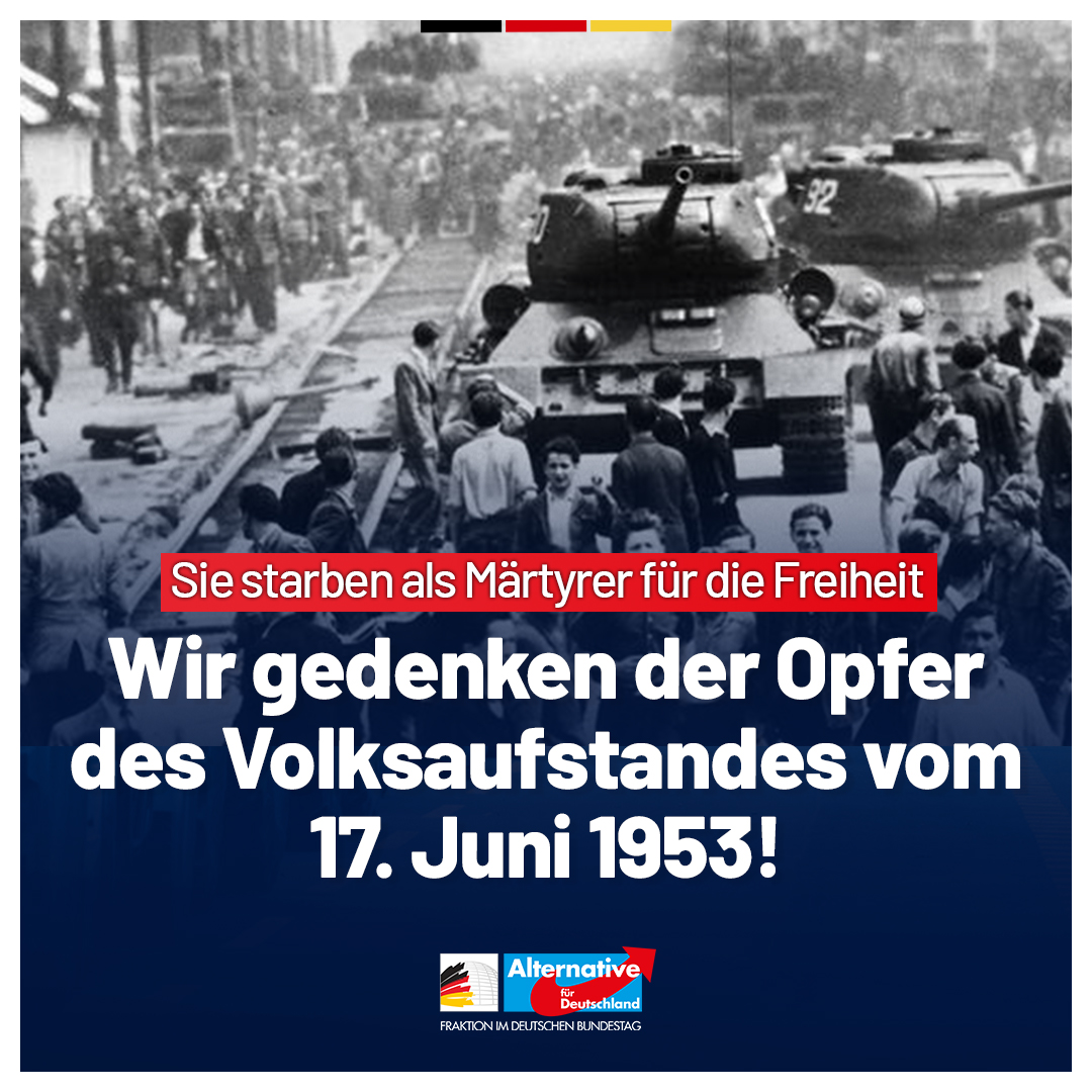 Am 17. Juni 1953 erhoben sich über eine Million Menschen in Ost-Berlin und der DDR gegen Unterdrückung, schlechte Lebensbedingungen und politische Verfolgung. Der Protest begann mit Forderungen nach fairen Arbeitsbedingungen und weitete sich schnell zu einem Ruf nach Demokratie