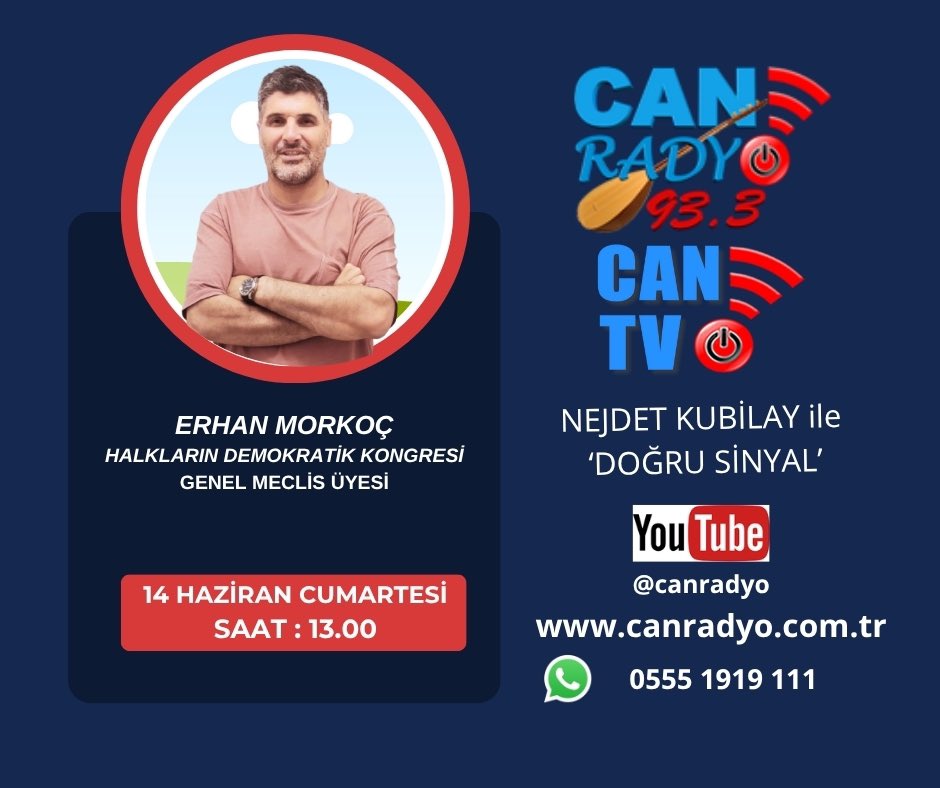 Genel meclis üyemiz Erhan Morkoç 93.3 Can Radyo'da süreci ve HDK nin süreçteki misyonunu değerlendirecek.