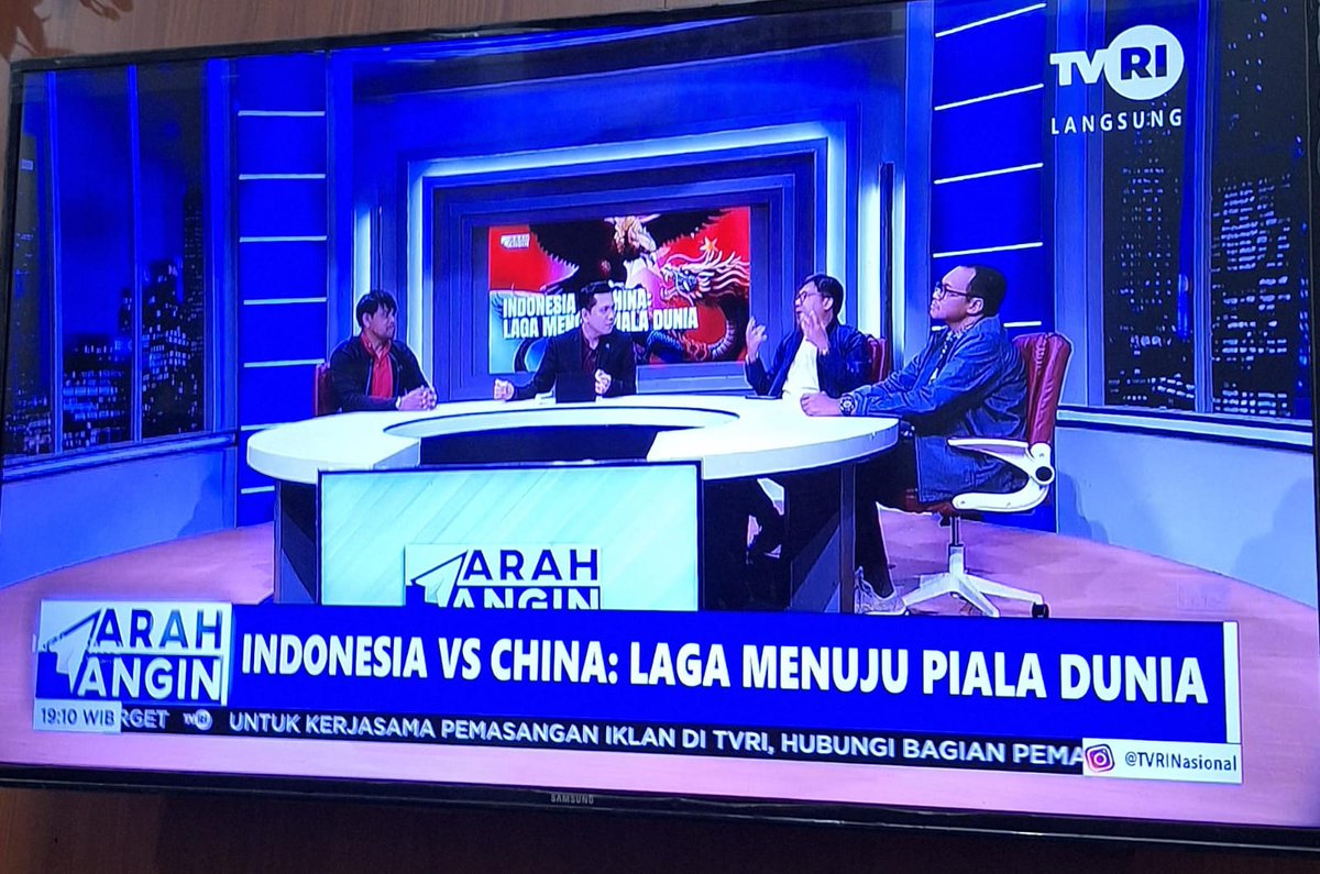 meistra's tweet photo. On June 4, I was live on national TV to comment on the Indonesia vs. China soccer match. The next day, Indonesia won 1-0 and moved to Round 4 of the Asian qualifiers for the 2026 World Cup. There’s still a chance to qualify—let’s keep the hope alive! https://t.co/allPFWxOPm