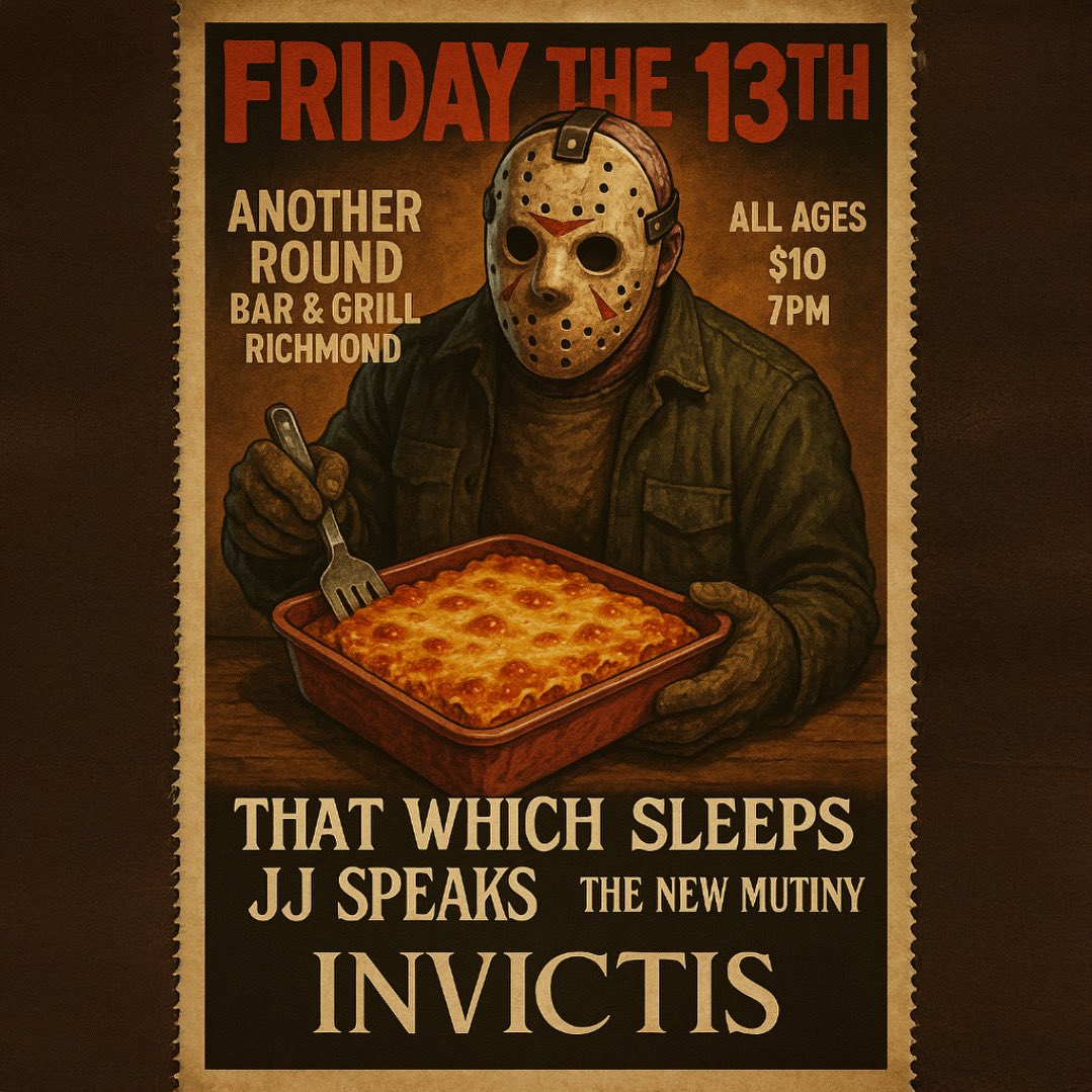 The New Mutiny (@thenewmutinyvb) on Twitter photo #tonight we are serving up some healthy slabs of #rocklasagna #live at <a href="/anotherroundrva/">Another Round RVA</a> with @thatwhichsleeps @jj_speaksband and @invictisofficial Let’s party like its #fridaythe13th 🔪🩸#richmond #richmondva #livemusic #rocknroll #bigriffs #concert #music #liveband #bands #tonight we are serving up some healthy slabs of #rocklasagna #live at <a href="/anotherroundrva/">Another Round RVA</a> with @thatwhichsleeps @jj_speaksband and @invictisofficial Let’s party like its #fridaythe13th 🔪🩸#richmond #richmondva #livemusic #rocknroll #bigriffs #concert #music #liveband #bands