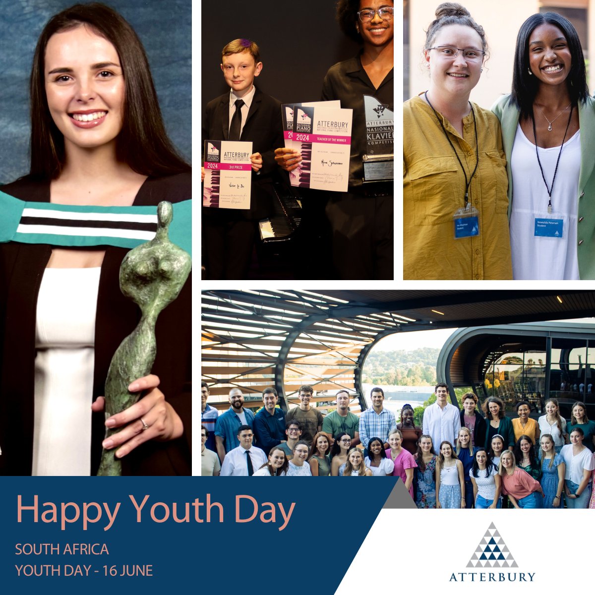 Youth Day! Celebrating our courageous youth and the power of education: 943 scholars supported by Atterbury Trust, 680 degrees awarded, 178 students studying now and applications have tripled! Here’s to turning courage into credentials. #YouthDay #AtterburyTrust