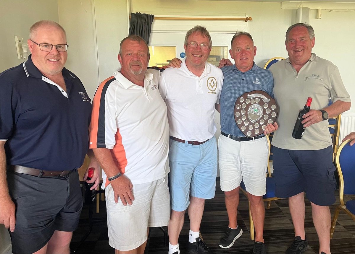 The 'Lodge Shield' is finally back in the hands of Lyndhurst Lodge 8012 after 15 years. It's a golf thing apparently...