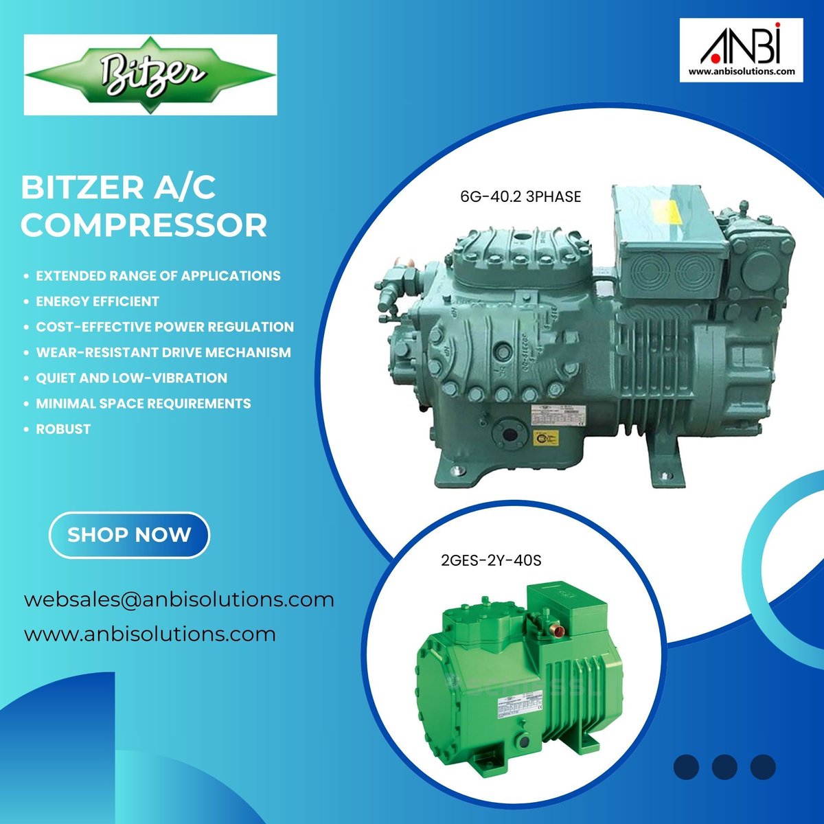 AnbiTrade's tweet image. BITZER A/C Compressor - Closely stepped range of compressors for modern refrigeration, air conditioning, and heat pump systems.

#anbionline #ACCompressor #Compressor #hvac #Airconditioncompressor