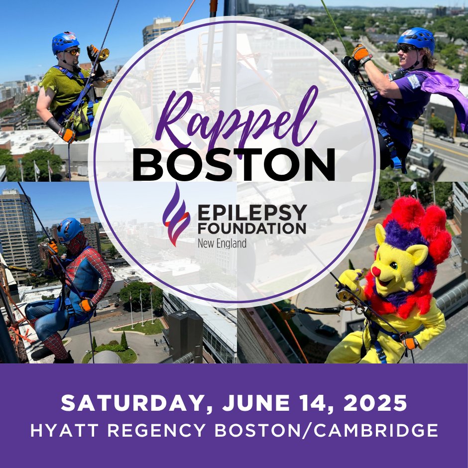See you tomorrow when we take fundraising to new heights with Rappel Boston in our bold move to make #epilepsy history! 💪

Not a fan of heights? That's okay! You can still show your support by making a donation: bit.ly/3YLfuwe 💜