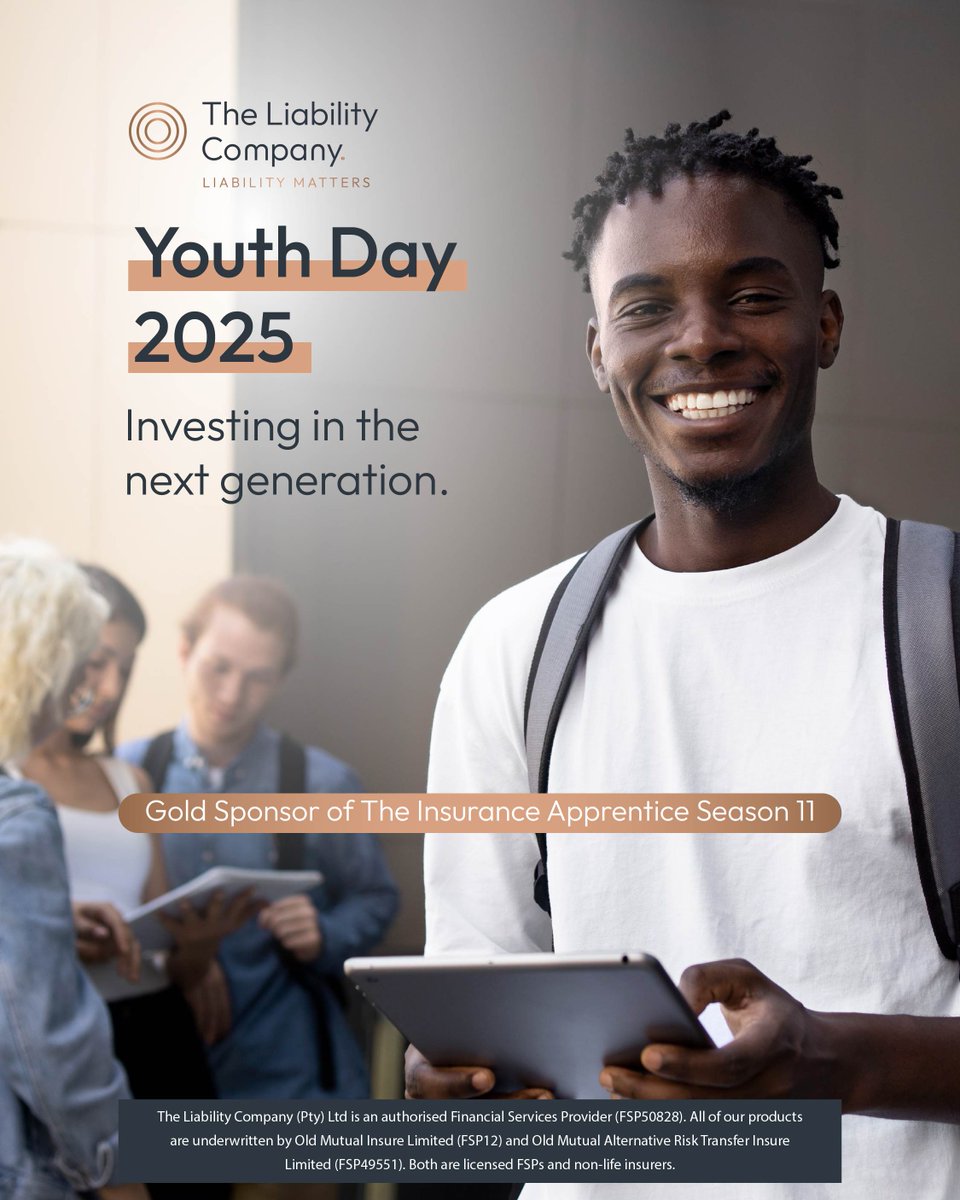 theliabilityco's tweet image. On this Youth Day, we honour the youth who fought for our country’s future, and we continue to invest in the youth who will shape its next chapter.
As a gold sponsor of The Insurance Apprentice Season 11, we remain committed to empowering young professionals.
#SouthAfrica