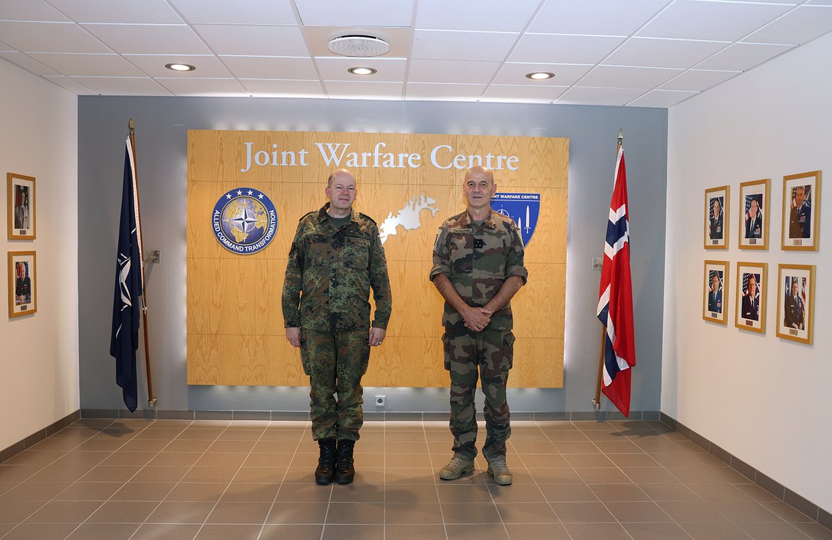 NATO Joint Warfare Centre (@nato_jwc) on Twitter photo This week <a href="/NATO_JWC/">NATO Joint Warfare Centre</a> hosted an orientation visit from Maj. Gen. Jérôme Bordellès, Deputy General Officer to the Deputy Chief of Plans at the French Joint Defence Staff, and Maj. Gen. Eric Ozanne, Commander of the French Army's 3rd Armoured Division in Marseille. 🇫🇷 🇳🇴 They were This week <a href="/NATO_JWC/">NATO Joint Warfare Centre</a> hosted an orientation visit from Maj. Gen. Jérôme Bordellès, Deputy General Officer to the Deputy Chief of Plans at the French Joint Defence Staff, and Maj. Gen. Eric Ozanne, Commander of the French Army's 3rd Armoured Division in Marseille. 🇫🇷 🇳🇴 They were