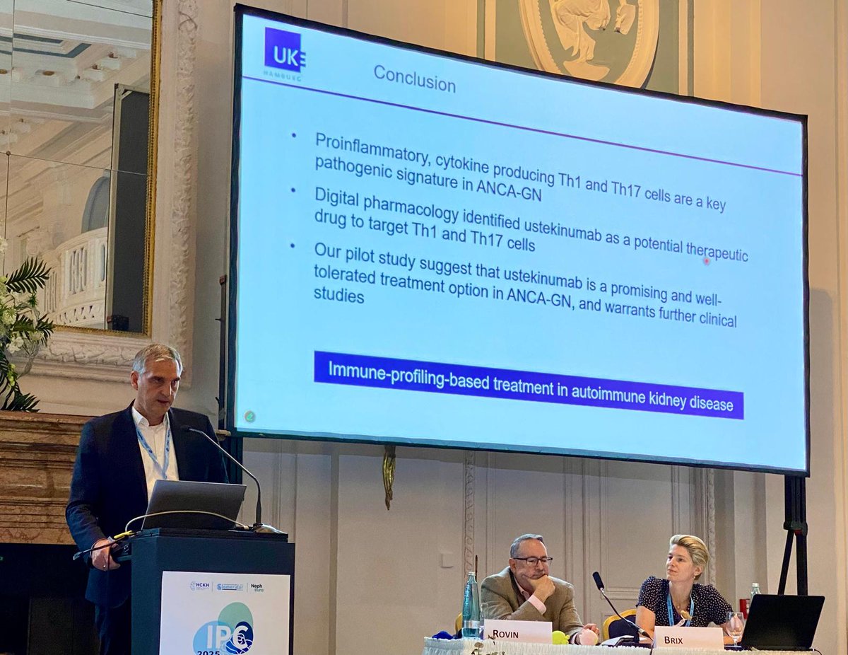 ISGDtweets's tweet image. Brilliant talk by Prof. Ulf Panzer at the #PodocyteConference 🐙 From immune-profiling to precise treatment 🎯 @NatureComms and a new hypothesis involving Granzyme K in ANCA-GN 🌟 @HCKH_Hamburg @PodocyteIPC @Tobias_B_Huber @KSusztak @JochenReiser @rkramann