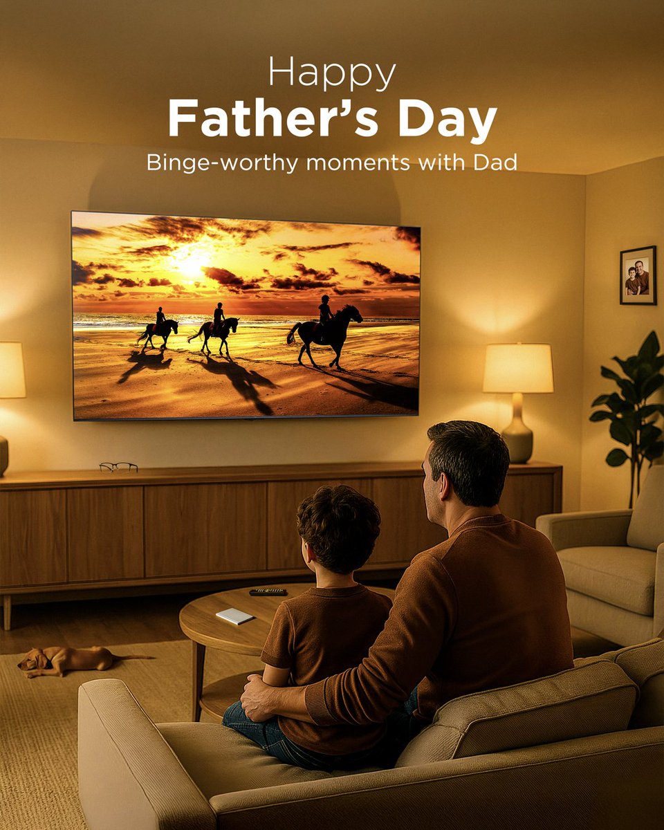 TCLPak's tweet image. To the dads who lead with strength, love, and quiet wisdom—today, we celebrate you.

Here’s to shared moments, loud laughs, and quiet movie nights that matter most.

Happy Father’s Day from TCL.

#FathersDay #Father #chooseTCL #InspireGreatness