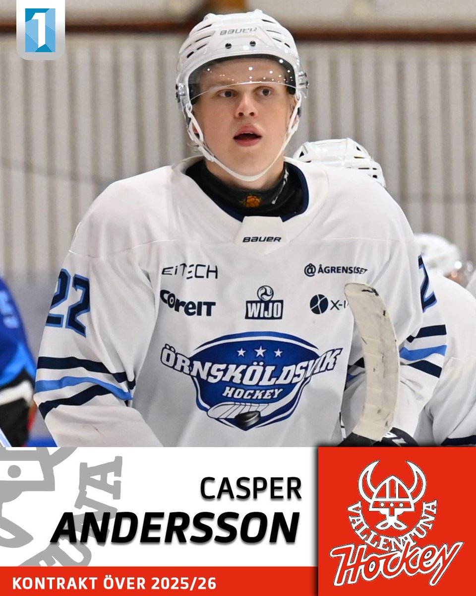 Vallentuna fortsätter fylla på truppen.

Senaste namnet in: 23-årige Casper Andersson, som har ett 30-tal allsvenska matcher för Östersund på sitt cv, ansluter från Örnsköldsvik.

🔗 Läs mer på Vallentunas hemsida på hockeyettan.se!

📸: Jörgen Bergkvist