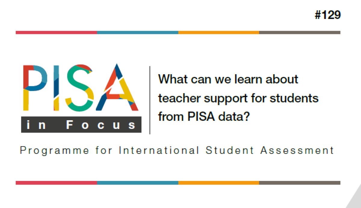 🧮🏫Los estudiantes que se sintieron apoyados por sus docentes en las clases de matemáticas obtuvieron mejores resultados en #PISA2022 y manifestaron mayores niveles de bienestar psicológico. Más info en el PIF 129 acortar.link/aeffDo