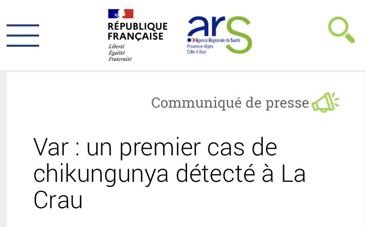 🦟 1st autochtonous #Chikungunya case in Southern #France in 2025‼️
🦠 Quite early in the session‼️‼️
#VectorControl #TigerMosquito #Arboviruses 
paca.ars.sante.fr/var-un-premier…