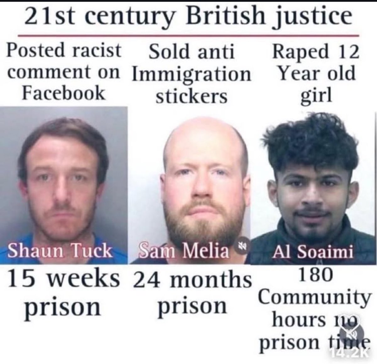 What kind of society allows rapists to walk our streets but locks up people for saying 'hurty words' on social media or for being 'racist'