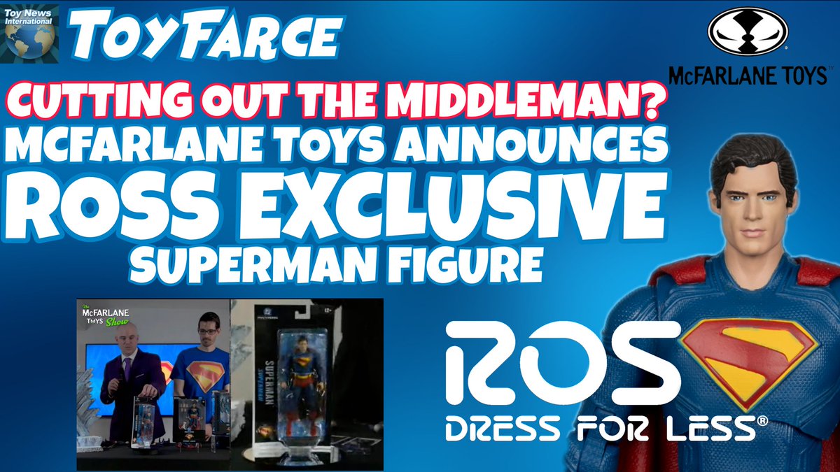 BREAKING NEWS:
CUTTING OUT THE MIDDLEMAN? MCFARLANE TOYS ANNOUNCES ROSS EXCLUSIVE SUPERMAN FIGURE!
toynewsi.com/484-58353

#toyfarce #mcfarlanetoys #dcmultiverse #superman #ross #rossdressforless #supermanmovie #actionfigures #toys #collectibles #toycommunity #toycollecting