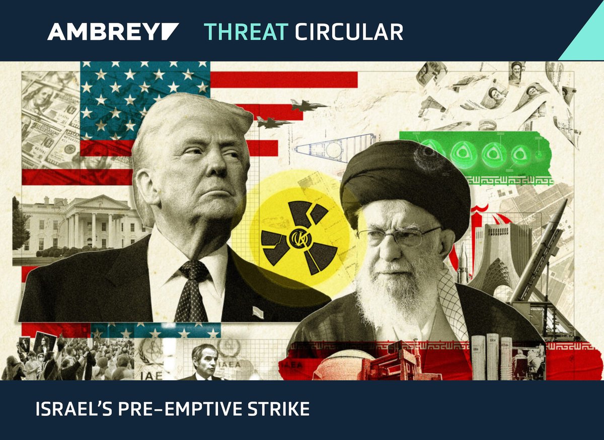 AMBREY – THREAT CIRCULAR: Israel’s Pre-Emptive Strike
Israel has launched a pre-emptive airstrike against Iran.
>>> ambrey.com/operations/eve…

#MaritimeIndustry #RiskManagement #Shipping #DataAnalytics  #Iran #Israel #Ambrey