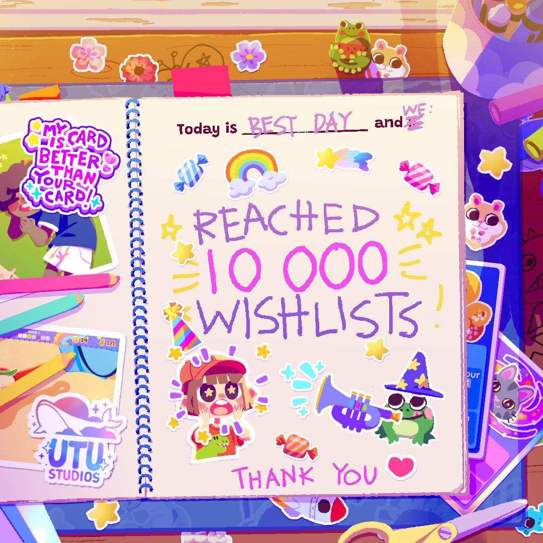 Utu_Studios's tweet image. We reached a cool milestone yesterday! WE PASSED 10000 WISHLISTS! ⭐🥰⭐
The support we've seen for the game has really blown us all away!
Huge thanks to everyone for playing the demo and for being so wonderful! 💖
#SteamNextFest #indiegames